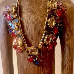 Elegant Gold, Tortoiseshell, and Multicolor Gemstone Necklace